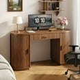 thumbnail image 5 of 58 inch Home Office Desk with Charging Station, Fluted Executive Computer Desk with Drawers and Storage Cabinet, Large Wood Writing Table for Study, Living Room, Bedroom Workstation,Elegant Walnut, 5 of 7