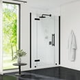 thumbnail image 3 of Ove Decors Tampa 48 in. L x 32 in. W x 72 in. H Alcove Shower Kit with Pivot Frameless Shower Door in Black and Shower Pan, 3 of 18