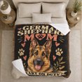 thumbnail image 5 of German Shepherd person Heart Duty Floral Portrait, Cozy Pet Portrait Pattern, Warm Flannel Blanket for Living Room and Reading Nook, Dog Moms decorative theme Gift, Pet Lover Home Decor, 5 of 9