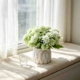 thumbnail image 5 of Inerposs Artificial Flower Arrangement, Lifelike Silk Bouquet with Ceramic Vase, Home Office Wedding Table Decor, Sustainable Potted Plant for Living Space, 5 of 6