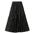 thumbnail image 1 of B91xZ Jupes Mignonnes pour Femmes Basique Modeste Longueur sous le Genou Jupe Droite Extensible, Noir Taille Unique, 1 of 5