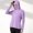 Purple, variant on Drovellove Women's Full Zip Hooded Sun Protection Jacket with Detachable Face Mask | Long Sleeve Thumb Hole Rash Guard for Hiking, Fishing