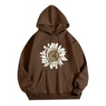 thumbnail image 1 of POINTERTECK Sweat à Capuche Imprimé Col Rond Décontracté Manches Longues pour Femmes, 1 of 3