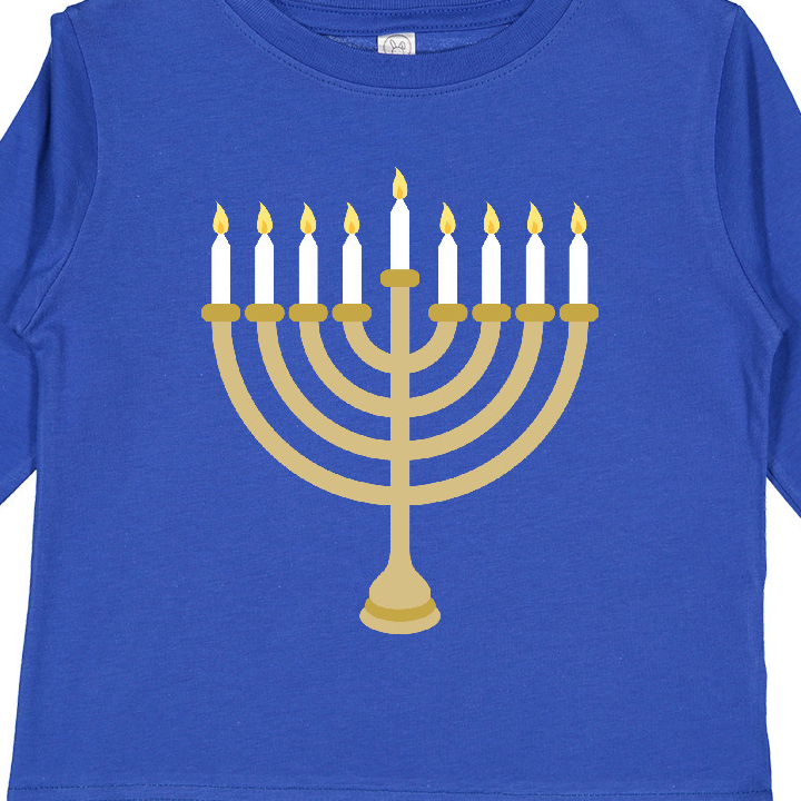 Chanukah Menorah Long Sleeve Toddler T-Shirt photo 4
