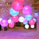 thumbnail image 5 of Bola de luz de algodón con decoración de hilo, lámpara colgante de luz para fiesta, boda, 3 pilas, intermitente, rosa Inevent HA006257-07, 5 of 7
