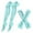 Sky Blue, variant on Women’s Over-Knee Socks Matching Arm Warmers With Stitch Print for Halloween Party Cosplay Blue