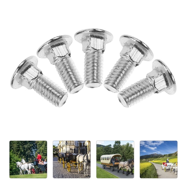 KAKOWELY 100pcs Carriage Bolts Silver Versatile Use for Industrial Settings and Home Projects