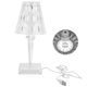 thumbnail image 2 of Lámpara de cabecera, lámpara de cristal Lámpara de mesa de cristal de luz fuerte Lámpara de mesa LED Características mejoradas, 2 of 9