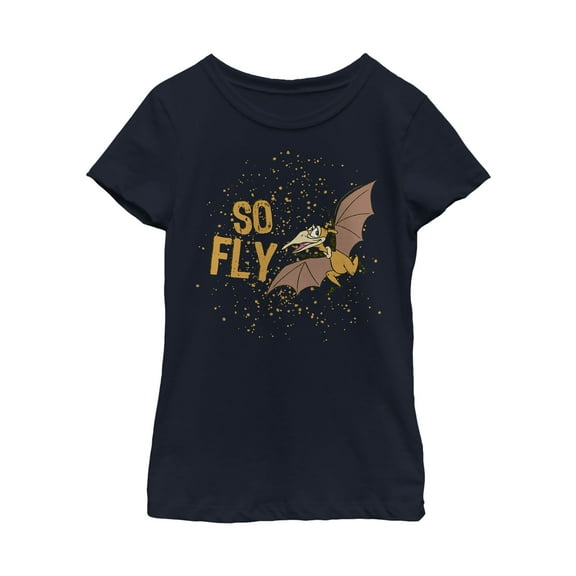 Girl's The Land Before Time Petrie So Fly  Graphic Tee Navy Blue X Small