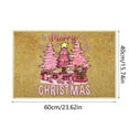 thumbnail image 3 of 40X60Cm Novelty Xmas Gifts Pink Christmas Tree Floor Mats Funny Door Front Floor Mat Decorations Cute Christmas Floor Mat Door Decorations Bathroom Carpet Home Decor, 3 of 6