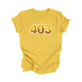 thumbnail image 1 of 403 Calgary Alberta Canada Area Code City Skyline Gift - Unisex T-Shirt - Inspired X, 1 of 1