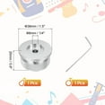 thumbnail image 2 of Uxcell Aluminium Potentiometer Knob Universal Top Hat Knobs Volume Tone Control Knob with Set Screw for Guitar Bass Silver, 2 of 6