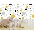 thumbnail image 4 of MuralsPrint Black and Yellow Circles Peel and Stick Wallpaper, Removable Wallpaper 10'L x 24''W, 4 of 4