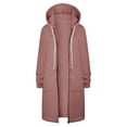thumbnail image 3 of Aayomet Womens Coat Women's Elegant Solid Color Mid-Length Thicken Warm Wool Blend Coat,Pink M, 3 of 5