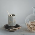thumbnail image 3 of Creative Co-Op Stoneware Match Holder with Striker Plate and Reactive Glaze, Grey, 3 of 4