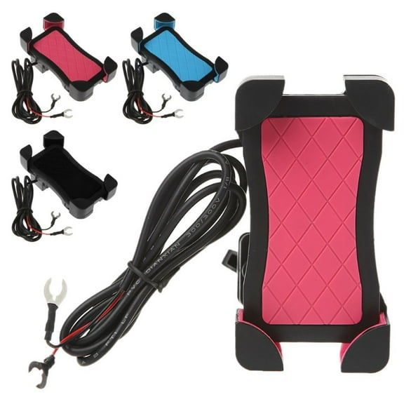 OUNONA Adjustable Universal Cell Phone Mount for Bike, Motorcycle, ATV Handlebar Holder Cradle Fits , , GPS (Random Color)