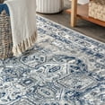 thumbnail image 5 of JONATHAN Y MODERN PERSIAN Vintage Medallion Area Rug, 5'Square, Light Gray/Navy, 5 of 9