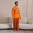thumbnail image 6 of GYRATEDREAM Family Matching Halloween Pajamas Sets Dad/Mom/Kids Long Sleeve Happy Halloween Pumpkin Print 2 Piece Pjs Funny Sleepwear Jammies for L(Dad) Orange, 6 of 8