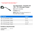 thumbnail image 2 of Turn Signal Switch - Compatible with 1980 - 1991 Volkswagen Vanagon 1981 1982 1983 1984 1985 1986 1987 1988 1989 1990, 2 of 2