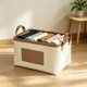 thumbnail image 5 of Foldable Storage Basket With Handle For Wardrobe Shelf Nursery Bedroom Living Room, 5 of 6