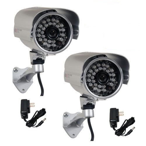 Videosecu 2 Pack Weatherproof Ir Day Night Security Camera Infrared 1 3 Ccd 420 Tvl Wide Angle With 2 Power Supply Bdw Walmart Com Walmart Com