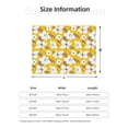 thumbnail image 5 of Honeii Lilies Flowers print throw blanket, crafted from cozy cotton flannel, offers versatile home decor as a bedding suitable for all seasons.-60"x50", 5 of 6