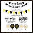 thumbnail image 4 of We Will Miss You Decorations Black Gold Good Luck Banner Retirement Party Decorations, Triangle Flag Banner Bunting Cake Topper for Job Change Retirement Graduation Farewell Leaving Party Supplies, 4 of 6
