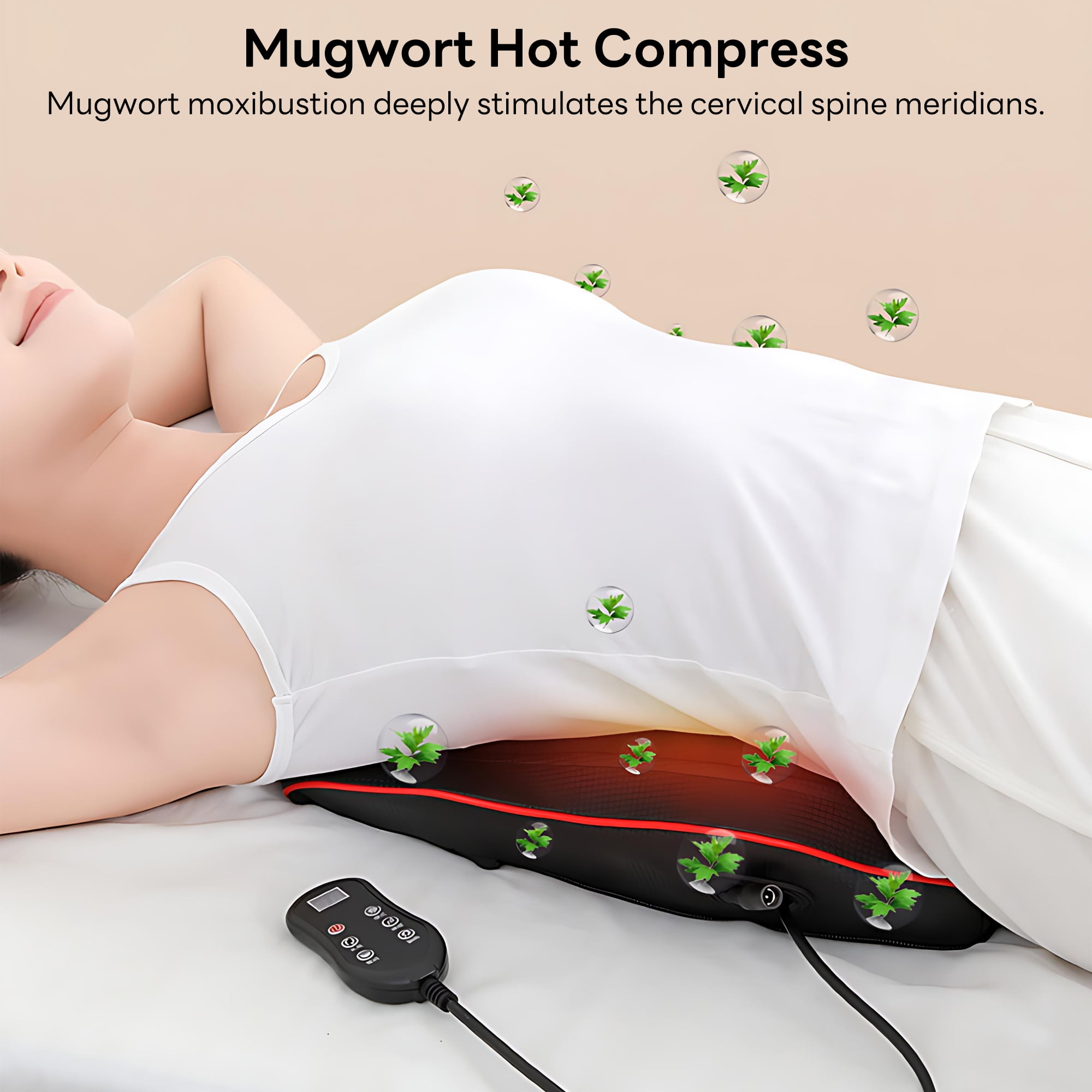 INSMART Neck and Back Massager with Heat & Vibration, 20-Node 3D Shiatsu Kneading Massage Pillow with Remote for Full-Body Use – Home & Car