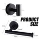 thumbnail image 5 of Juego de accesorios de baño elegante, acero inoxidable SUS304 con acabado negro mate, herrajes decorativos resistentes a la oxidación para cocina, baño, lavadero, armario, dormitorio, 5 of 5