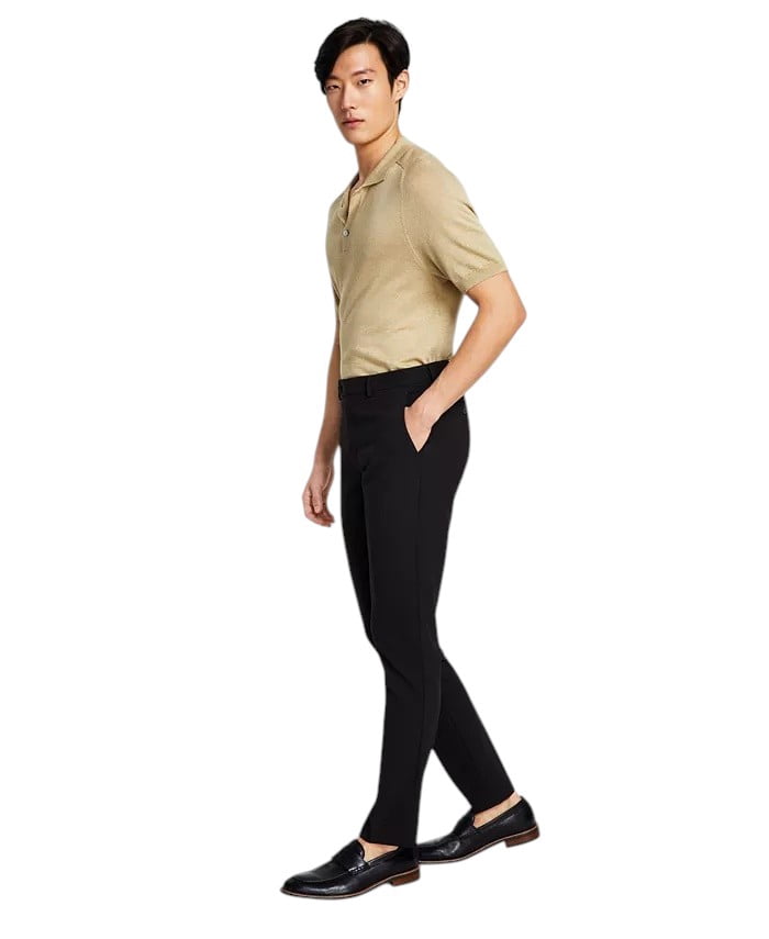 calvin klein men's slim fit tech solid performance dress pants Calvin Klein Men's Slim Fit Tech Solid Performance Dress Pants B4HP (32  in,Charcoal,30 in)