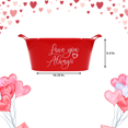 thumbnail image 5 of FSSTAM Love You Always Red Plastic Sentiment Oval Buckets with Handles, Wedding Valentines Day Gifts Gift Baskets Storage Containers Party Favors Decorations(with Exclusive FSSTAM Booskie), 5 of 6