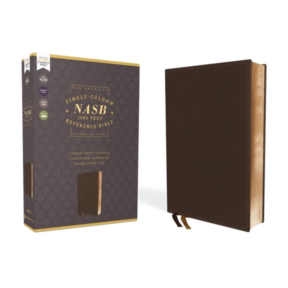 Nasb, Single-Column Reference Bible, Premium Leather, Goatskin, Black ...