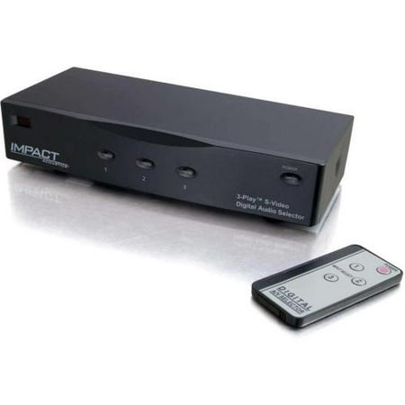 C2G 28731 C2G 28731 3 Play Audio/Video Selector - Video Game Console, DVD Player, A/V Receiver, DVR, Home Theater Compatible - 3 x S-Video In, 3 x Toslink S/PDIF In, 6 x RCA Stereo