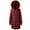Wine, variant on Women's Plus Size Winter Coat Loose Thick Hooded Long Down Jacket