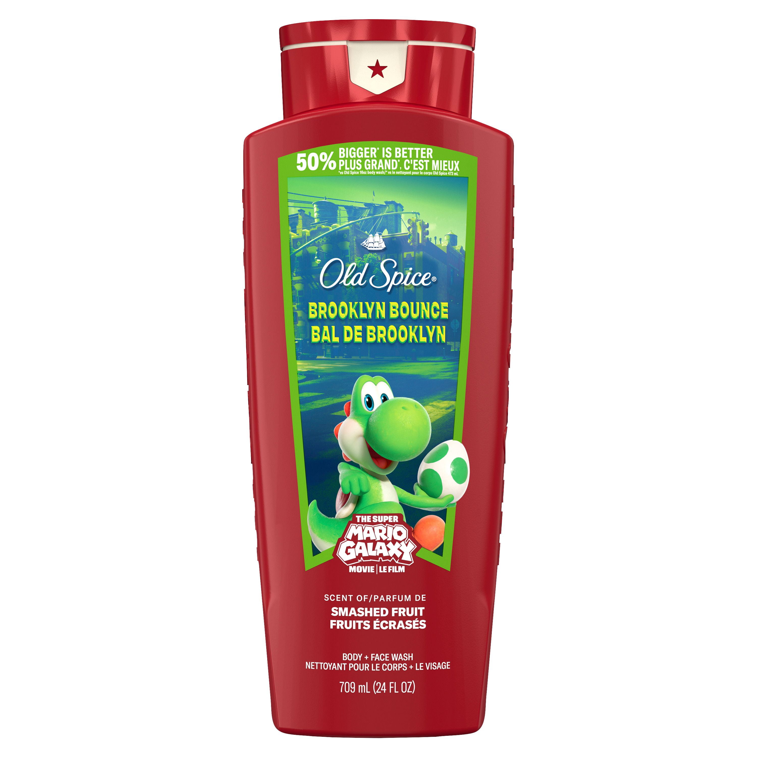 Old Spice Body Wash for Men, Brooklyn Bounce, Scent of Smashed Fruit, Old Spice x The Super Mario Galaxy Movie, 24/7 Shower Fresh