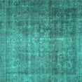 thumbnail image 1 of Ahgly Company Indoor Square Persian Turquoise Blue Traditional Area Rugs, 7' Square, 1 of 4