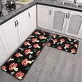 thumbnail image 4 of NSESSHome Fall Kitchen Rug Set of 2, Welcome Mushroom Kitchen Rugs Mat, Autumn Thanksgiving Washable Non Slip Absorbent Indoor Floor Decor Mats 23.62"x 15.74"+47.24"x 15.74", 4 of 6