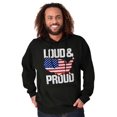thumbnail image 4 of Loud Proud American State Flag Map Hoodie Sweatshirt Women Men Brisco Brands M, 4 of 6