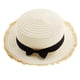 thumbnail image 1 of Sombrero de paja para mujer con circunferencia de 56-58 cm, sombrero para el sol, protector solar, para exteriores, con lazo, sombrero de copa plana, sombrero de playa, sombrero para el sol, 1 of 5