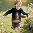 thumbnail image 4 of ITSAME Kids Christmas Long Sleeve Tops, Casual Fashion Funny Xmas Graphic Crew Neck Boys Girls Pullover Shirt Multicolor 7T, 4 of 7