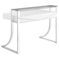 thumbnail image 6 of Gemma 48-inch 2-drawer Writing Desk White High Gloss, 6 of 11