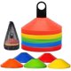 thumbnail image 2 of Set 50 jaloane tip con, pentru antenamente deportivo, PVC flexible multicolor, cu suport si husa transport, 2 of 5