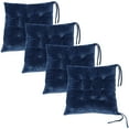 thumbnail image 6 of Lomyolo Chair Cushions for Kitchen Chairs 4 Pack Seat Cushion Chair Pads for Dining Patio Home Office Soft Comfort Velvet Square Navy Blue, 6 of 6