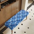 thumbnail image 3 of Whosucclay Blue Dog Paw Bone Print Dining Bench Slipcovers Stretch Bench Protector Kitchen Rectangle Bench Covers for Dining Room, Living Room, Bedroom Washable Bench Chair Slipcovers, 3 of 7