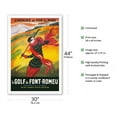 thumbnail image 2 of Font-Romeu Golf (le Golf de Font-Romeu) - France - Chemins de Fer du Midi Railways - Vintage Railroad Travel Poster by Leonetto Cappiello c.1929 - Fine Art Matte Paper Print (Unframed) 30x44in, 2 of 4