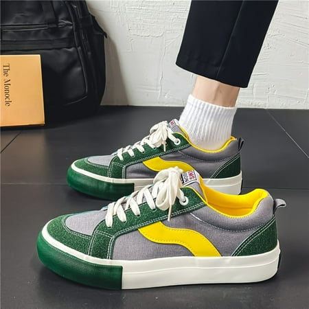 

SHZHRG Stylish Men‘s Wear-resistant PU Leather Skate Shoes for Outdoor Skateboarding - Non Slip Sneakers with Street Style - Durable Footwear with Maximum Grip
