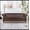 Dark Brown,84.65"L, variant on 84.06Inch Width Traditional Square Arm removable cushion 3 seater Sofa