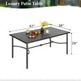 thumbnail image 3 of SUMMIT LIVING Outdoor Patio Dining Table, 67" Rectangle Metal Patio Table for 6 Person, Black, 3 of 8
