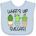 thumbnail image 3 of Inktastic What's Up Succas Funny Cacti Plants Boys or Girls Baby Bib, 3 of 4