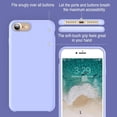thumbnail image 2 of Liquid Silicone Gel Rubber Case Soft Microfiber Cloth Lining Cushion Compatible with iPhone 8/ iPhone 7 Light Blue, 2 of 7